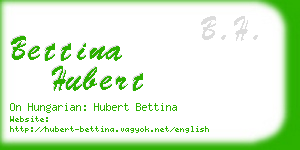 bettina hubert business card